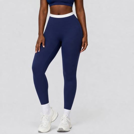 High Waist Contrast Band Leggings